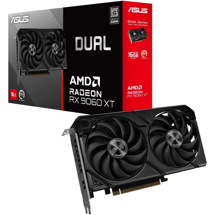ASUS Tarjeta Gráfica Radeon RX 9060 XT 16GB GDDR6 PCI Express 5.0 Dual RX 9060 XT 3