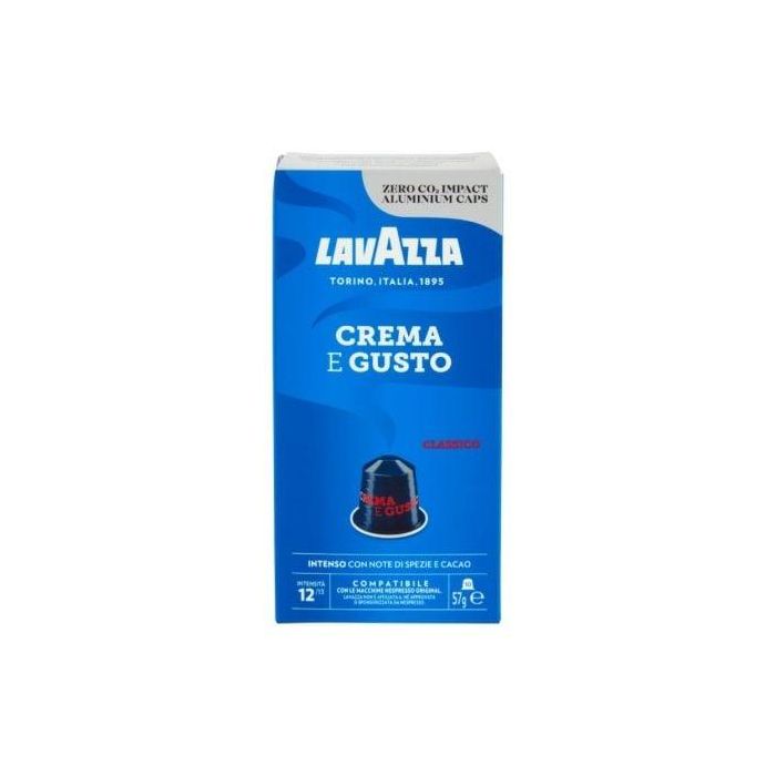Lavazza 08672 Cápsula de café Crema e Gusto Clásico para Nespresso, Sabor Intenso, Intensidad 12, Caja 10 unidades Lavazza 08672 Cápsula de café Crema e Gusto Clásico para Nespresso, Sabor Intenso, Intensidad 12, Caja 10 unidades