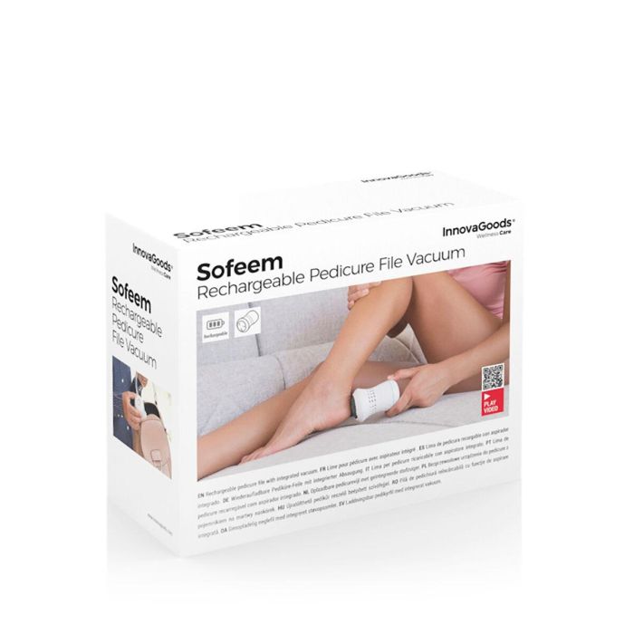 Lima de Pedicura Recargable con Aspirador Integrado Sofeem InnovaGoods 1 Lima de Pedicura Recargable con Aspirador Integrado Sofeem InnovaGoods 1