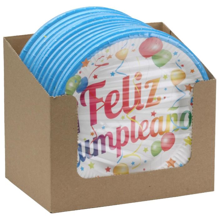 Juego De 8 Platos Cartón Party Time 23 cm 3 Juego De 8 Platos Cartón Party Time 23 cm 3