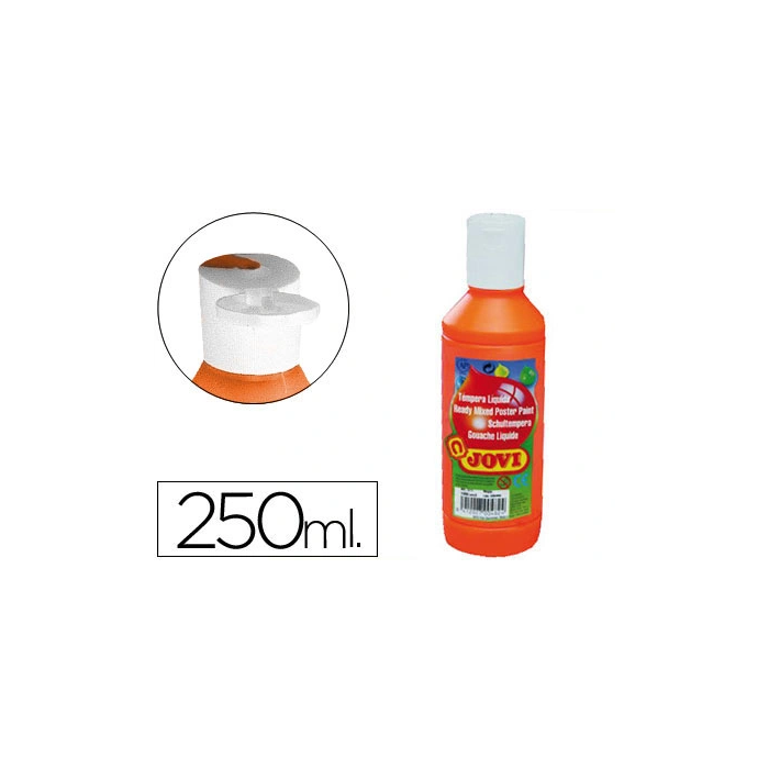 Jovi Témpera Líquida Naranja Botella de 250 mL 0 Jovi Témpera Líquida Naranja Botella de 250 mL 0