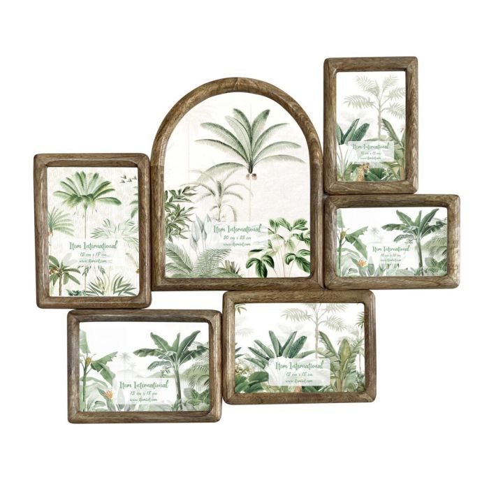 DKD Home Decor National 24b Marco Multifoto Tropical Natural de Mango y Cristal para 6 fotos, 55 x 47 cm 0 DKD Home Decor National 24b Marco Multifoto Tropical Natural de Mango y Cristal para 6 fotos, 55 x 47 cm 0