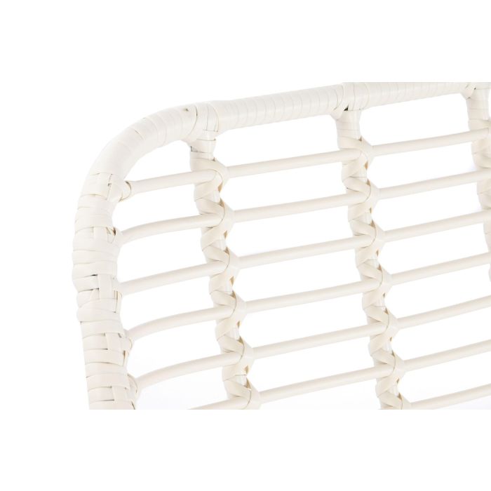 Muebles de Jardín DKD Home Decor Blanco 124 x 74 x 84 cm (4 Piezas) 4 Muebles de Jardín DKD Home Decor Blanco 124 x 74 x 84 cm (4 Piezas) 4