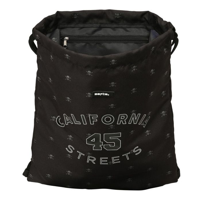 Bolsa Mochila con Cuerdas Safta California Negro 35 x 40 x 1 cm 1 Bolsa Mochila con Cuerdas Safta California Negro 35 x 40 x 1 cm 1