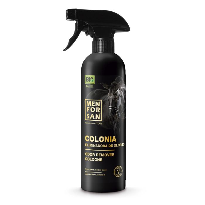 Men For San Colonia Spray Caballos Eliminador Malos Olores y Repelente Insectos, 500 mL, BIO, Vegano, pH Neutro, Talco, Brillo Pelaje