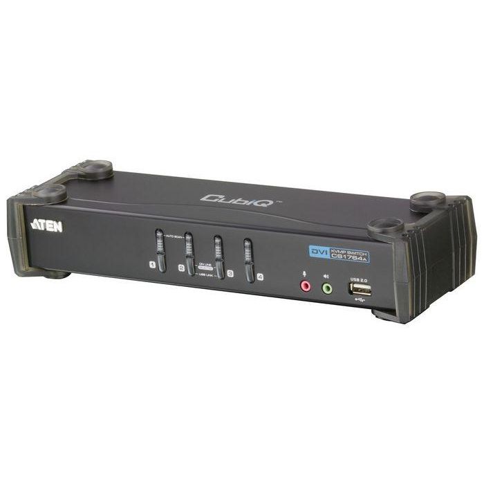 ATEN Switch KVM DVI/USB de 4 Puertos con Audio y Hub USB 2.0 – Conmutador para 4 PCs WUXGA 1920x1200 0 ATEN Switch KVM DVI/USB de 4 Puertos con Audio y Hub USB 2.0 – Conmutador para 4 PCs WUXGA 1920x1200 0