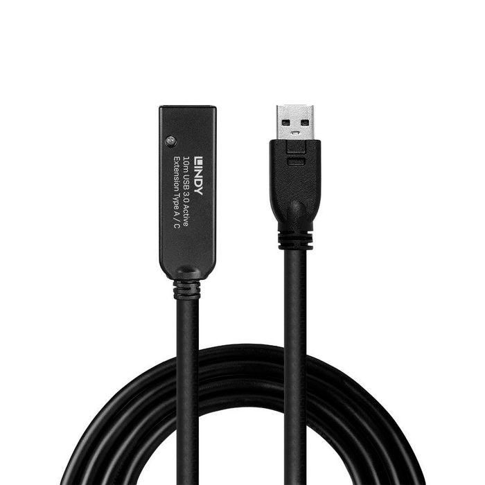 Lindy 43376 - Cable Extensión Activo USB 3.0 de 10m Tipo A a C, 5Gbps para Periféricos 1