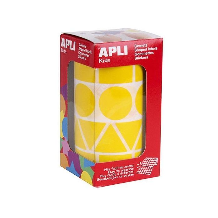 Apli Gomets Figuras Surtidas Rollo Amarillo XL