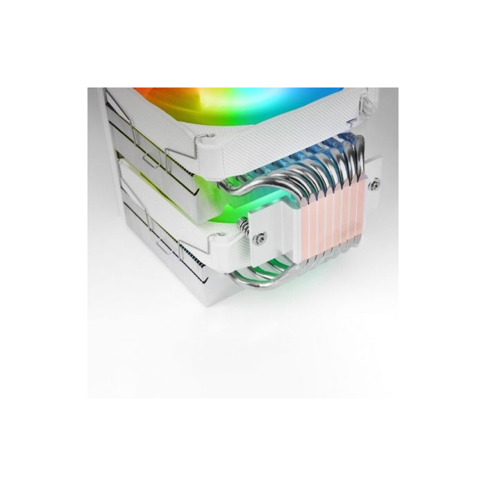 Mars Gaming MCPU-LCDPRO Disipador CPU con Pantalla LCD, 8 Heatpipes, 380W TDP, Dual-Tower, 2 Ventiladores PWM 120mm, Blanco, Compatible con Intel LGA 1851/1700 y AMD AM5/AM4 4