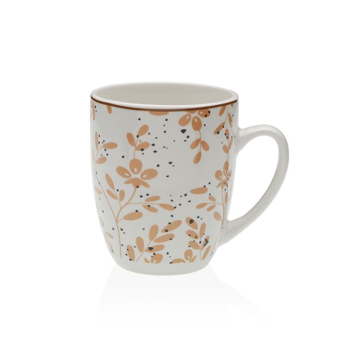 Mug Flores Beige Versa 10CM (6 Unidades) Mug Flores Beige Versa 10CM (6 Unidades)