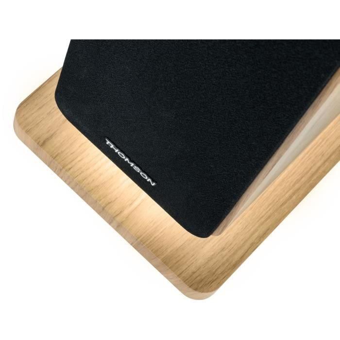Torre de sonido Bluetooth - THOMSON - Madera/Negro - 120W, Óptico, USB, Ecualizador, TWS, Control remoto, Fuente de alimentación. 230 V 2
