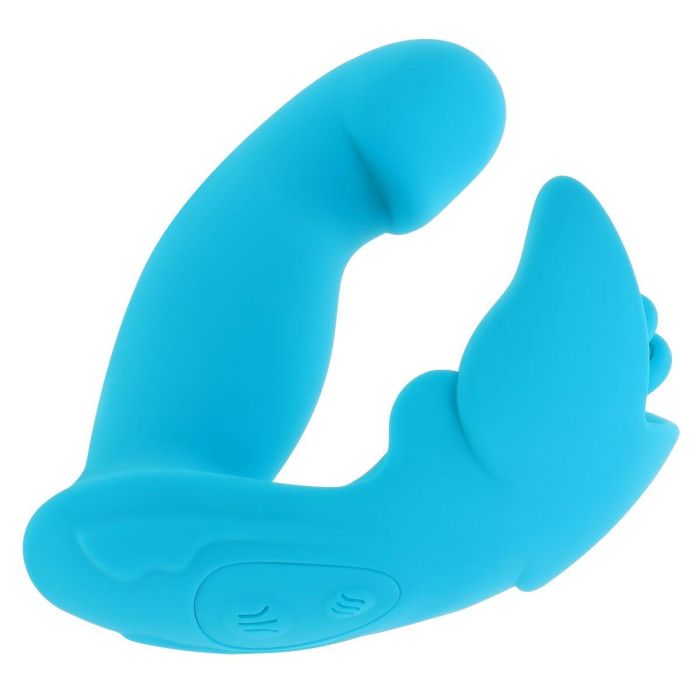 Vibrador Doble Estimulación Evolved Azul 7 Vibrador Doble Estimulación Evolved Azul 7