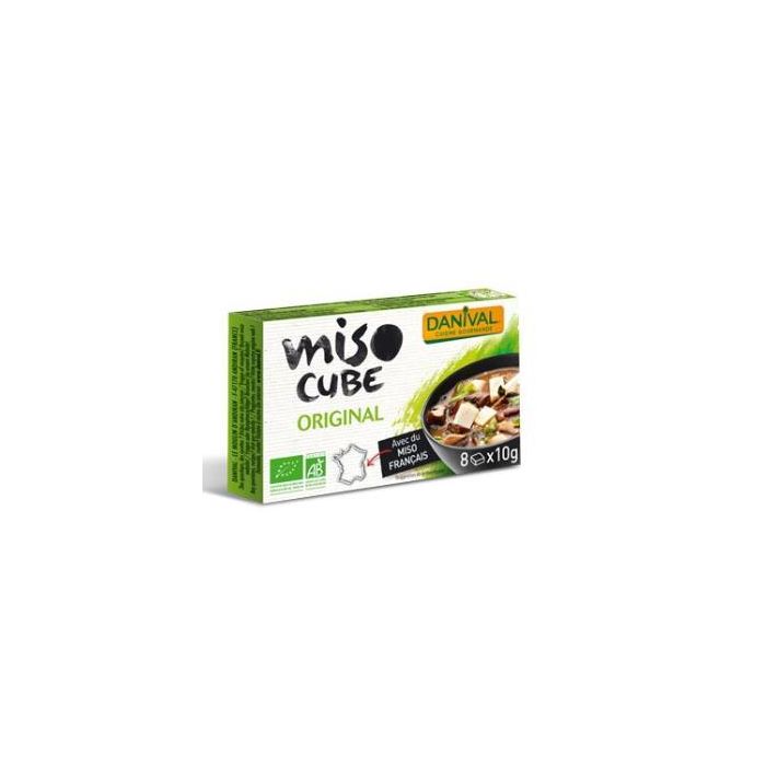 DANIVAL Caldo de Miso Cubitos Bio 8 unidades x 10g - Práctico condimento para sopas y platos cocinados