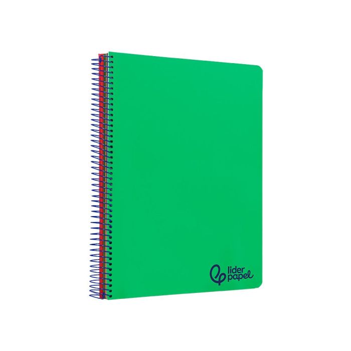 Cuaderno Espiral Liderpapel A4 Micro Wonder Tapa Plastico 120H 90 gr Cuadro 5 mm 5 Bandas 4 Taladros Color Verde Oscuro 3