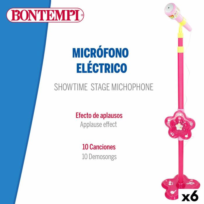 Micrófono de juguete Bontempi 20 x 105 x 20 cm (6 Unidades) 10 Micrófono de juguete Bontempi 20 x 105 x 20 cm (6 Unidades) 10