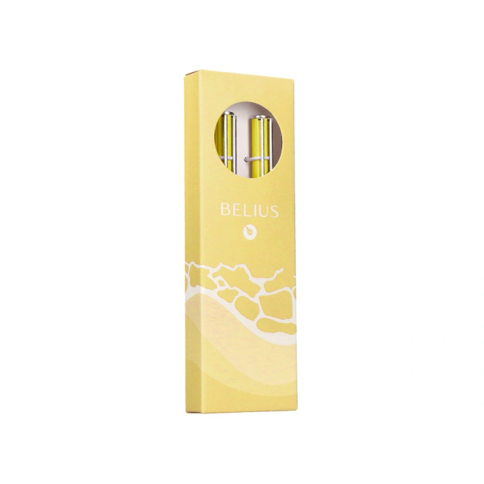 Belius Endless Summer Juego Boligrafo y Roller, Aluminio Amarillo y Plateado, Tinta Azul, Caja de Diseño 2