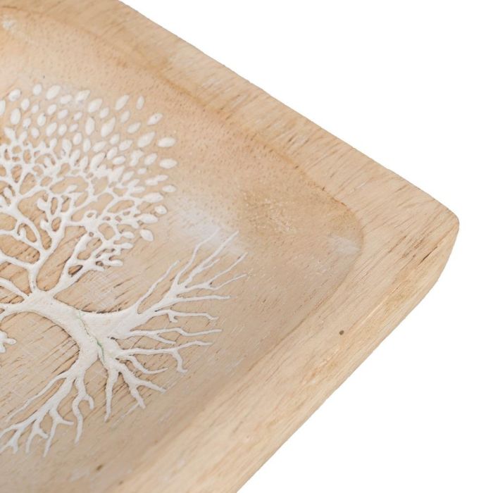 S/2 Bandejas Blanco-Natural 30 X 10 X 2,50 cm