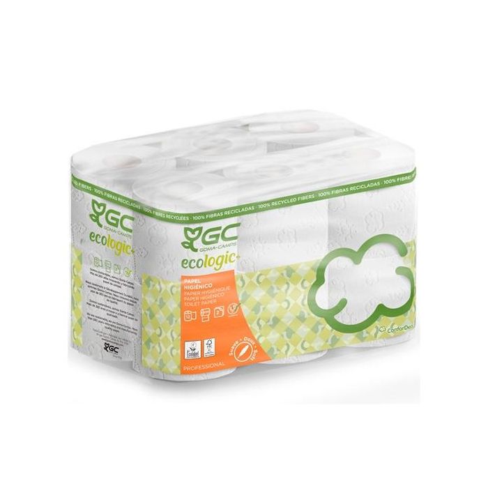 Gc Ecologic+ Papel higiénico 200/22,4m fsc doble capa pack 12 rollos reciclado blanco