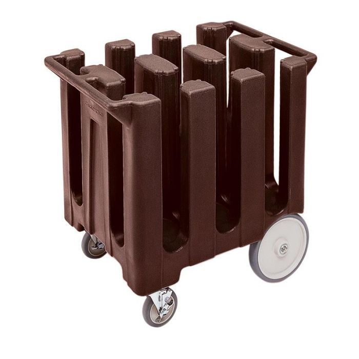 CAMBRO - DC700-131 - Carro fijo para platos de 14,9 a 17,8 cm 270-360 platos - 83 x 60 x 81 cm - Castaño oscuro