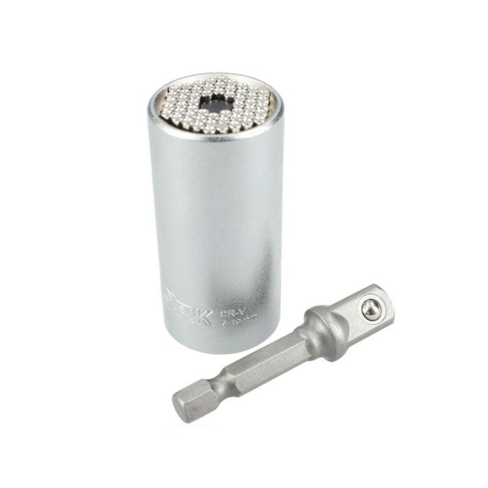 Llave de vaso Ferrestock 7 a 19 mm Acero 3/8" 3 Llave de vaso Ferrestock 7 a 19 mm Acero 3/8" 3