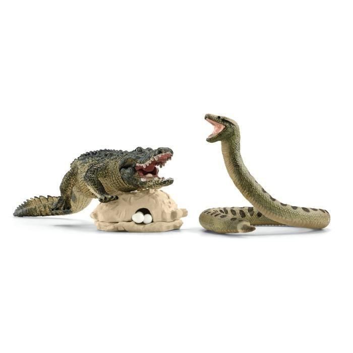 Caja Duel Aligator/Anaconda, figuras de animales salvajes, Schleich 42559 Wild Life, Para niños a partir de 3 años 1