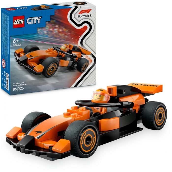 Lego City Juego de Construcción Coche McLaren Fórmula 1 con Piloto, para Niños 6+ Años 14 Lego City Juego de Construcción Coche McLaren Fórmula 1 con Piloto, para Niños 6+ Años 14