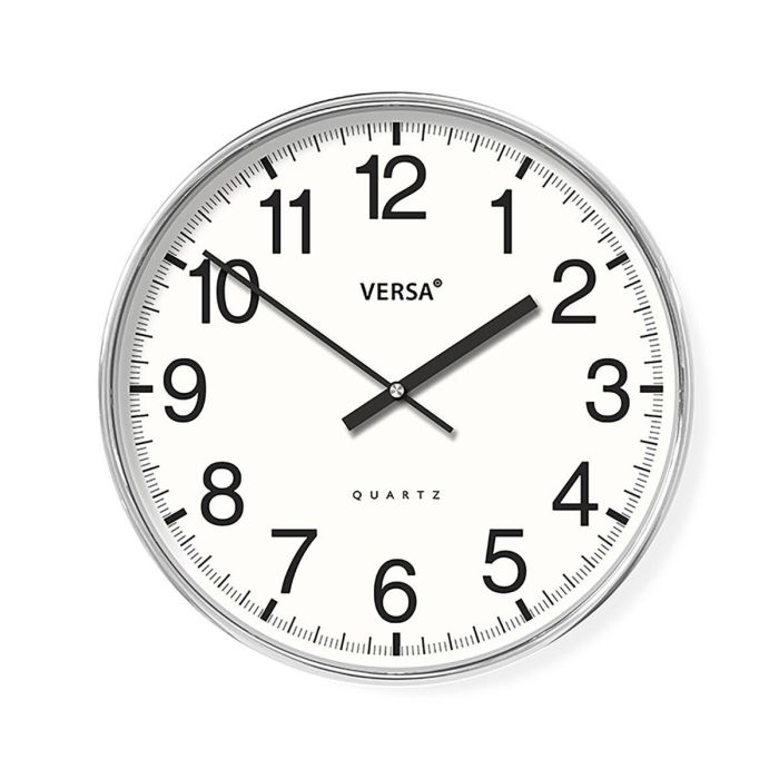 Reloj de Pared Versa Blanco Plástico 4 x 30 x 30 cm