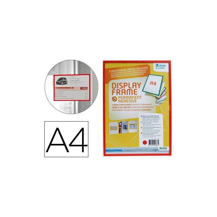 Funda Para Colgar Tarifold Din A4 Adhesiva Rojo Funda Para Colgar Tarifold Din A4 Adhesiva Rojo