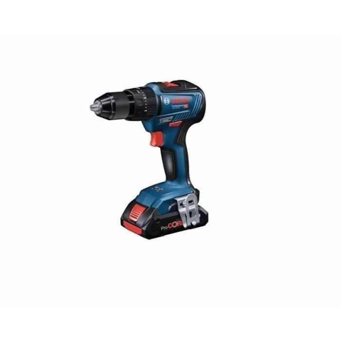 Bosch Professional GSB 18V-55 Taladro de percusión con 2 baterías 2,0Ah y cargador GAL 18V-40
