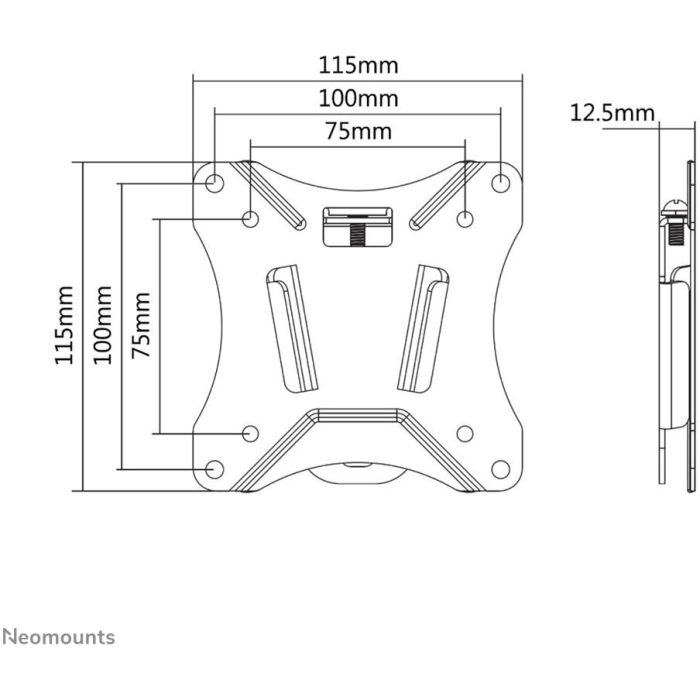 Neomounts Nm-W25Black Soporte de pared fijo ultradelgado para TV/Monitor 10-30" 25kg VESA 75x75-100x100 Negro 7 Neomounts Nm-W25Black Soporte de pared fijo ultradelgado para TV/Monitor 10-30" 25kg VESA 75x75-100x100 Negro 7