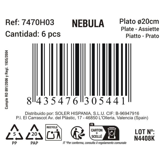 La Mediterranea Plato "Nebula" Ø20 cm Md 2