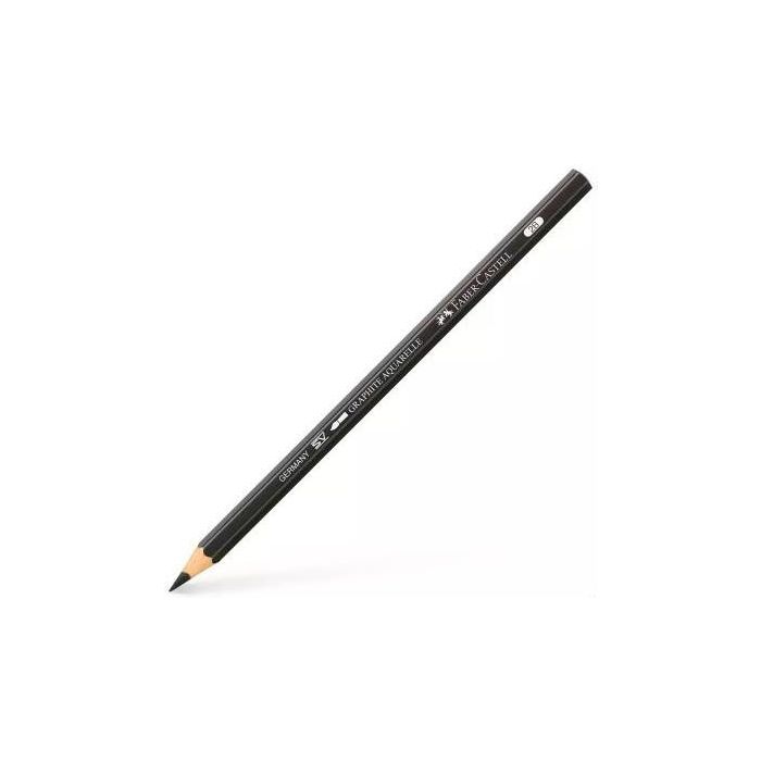 Faber Castell Lápiz de Grafito Acuarelable 2B para Pintura y Bocetos - Alta Calidad, Resistente a Roturas (6 Unidades) (6 Unidades)