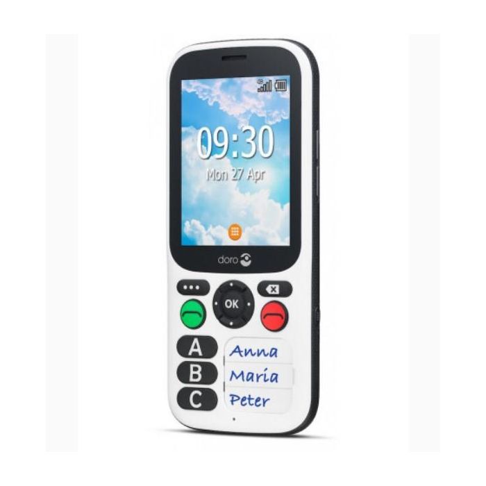 Doro 780X Teléfono Móvil Negro/Blanco Fácil de Usar con Botón de Alerta, GPS y Detección de Caídas para Mayores 4
