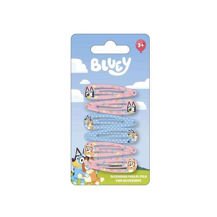 Cerdá Clips para el Pelo Bluey - Juego de 6 Piezas para Niños y Niñas - Edad Mínima 1 Año - Color Azul - Medidas: 6.5x12.5x0.1 cm Cerdá Clips para el Pelo Bluey - Juego de 6 Piezas para Niños y Niñas - Edad Mínima 1 Año - Color Azul - Medidas: 6.5x12.5x0.1 cm
