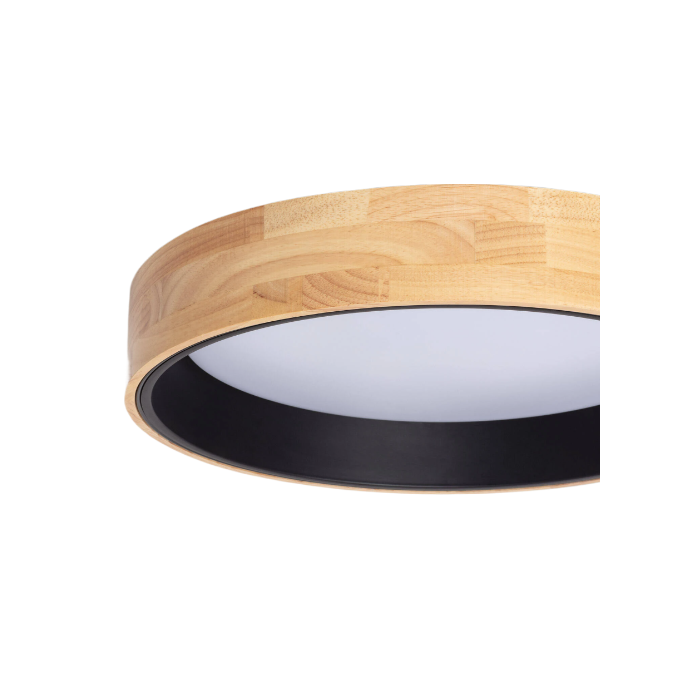 Plafón LED Decorativo 30W CCT 3000-6000ºK (Tonalidad Luz Regulable) Control Remoto Acabado Negro 1