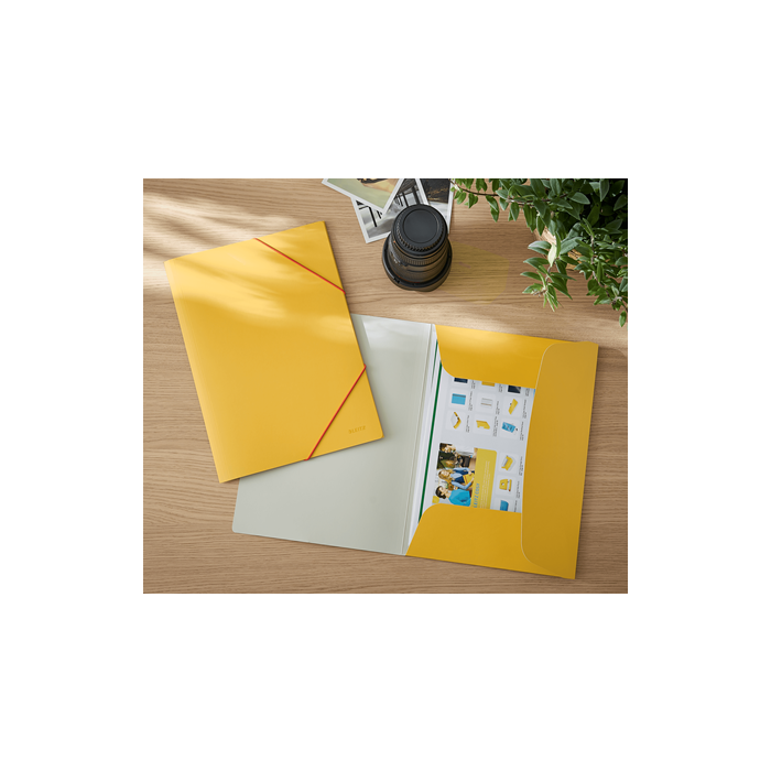 Leitz 30020019 Dossier 3 Solapas Cosy Soft Touch, Amarillo, Mate, 241 mm x 310 mm 1