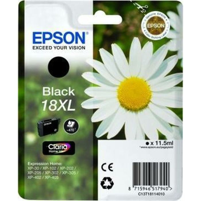 Cartucho de Tinta Original Epson Nº18XL Negro (10 Unidades) (1 unidad) 1