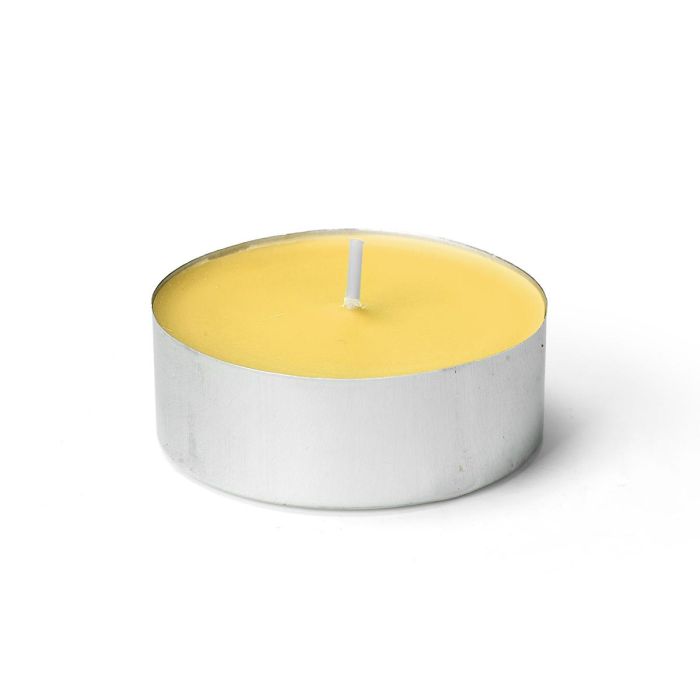 Ibergarden Set 24 Tealight Citronela 4H 15x3x11cm Aluminio Cera Amarillo Plata (Set de 24) 1