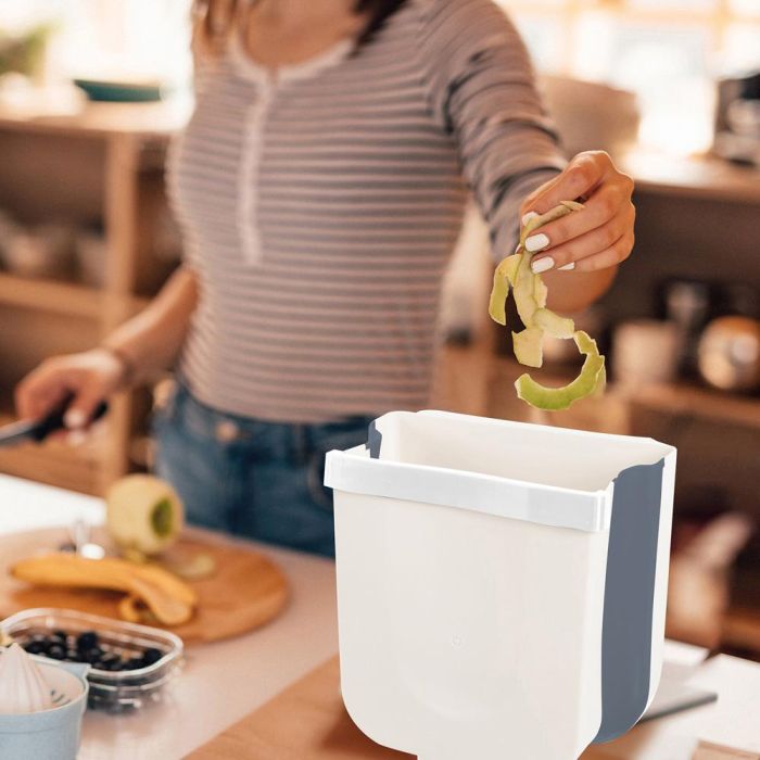 Je cherche une Idee Cubo Basura Colgar Plegable 4L Cocina Plástico Silicona 5 Je cherche une Idee Cubo Basura Colgar Plegable 4L Cocina Plástico Silicona 5