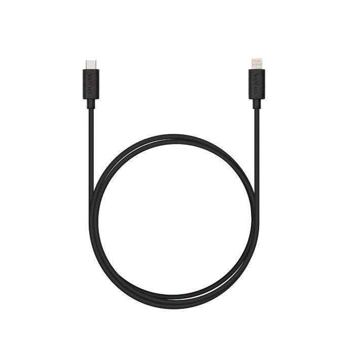 Veho Cable USB-C a Lightning Apple MFi para Dispositivos Apple, Carga y Sincronización, Tacton Negro Duradero