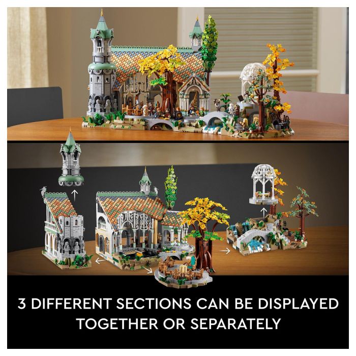 LEGO Icons El Señor de los Anillos: Rivendel 10316 - Juego de Construcción de 6167 Piezas para Adultos