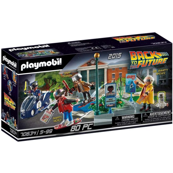 Playmobil Regreso Al Futuro Persecucion En Monopatín Con Marty McFly y Dr. Brown