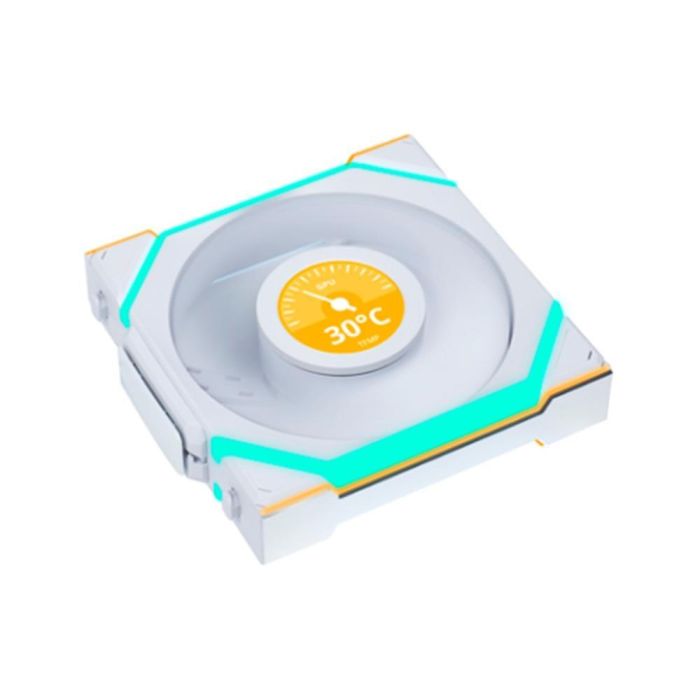 Lian Li Ventilador de Caja UNI FAN SL, Pack de 3, Blanco, PWM de 4 pines, 120 mm, 2000 RPM, G99.12SL1W3W.00