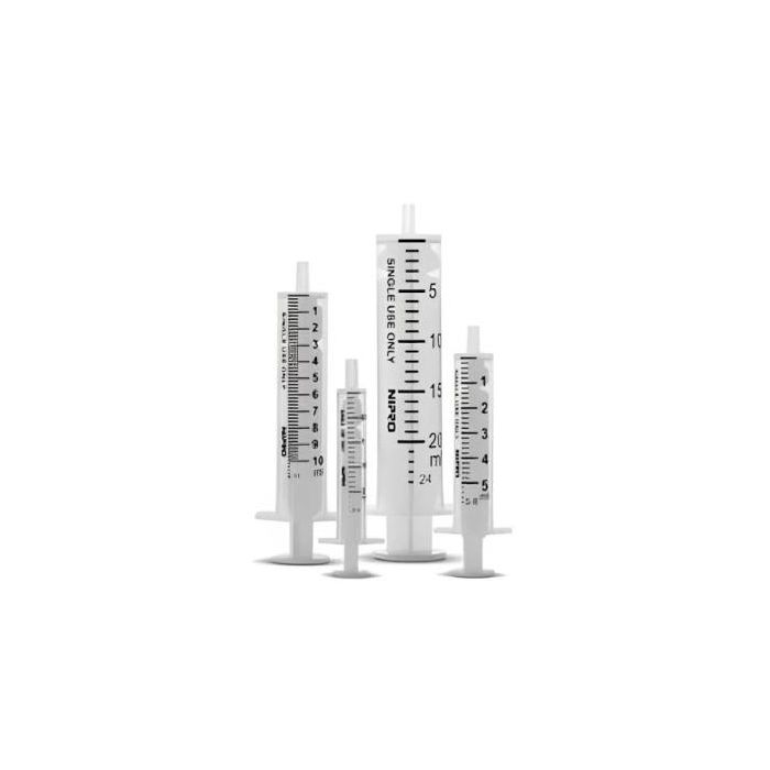 Jeringa 2 Cuerpos 10 mL Luer 100Ud Nipro