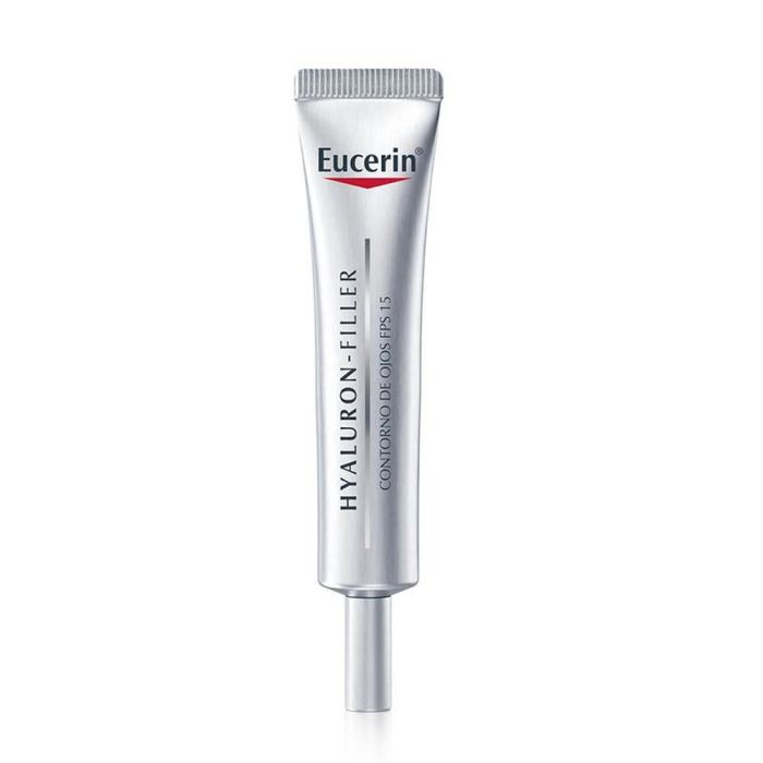 Eucerin Hyaluron Filler Contorno de Ojos 15 ml - Crema Fluida Antiarrugas para Líneas, Ojeras y Bolsas, Todo Tipo de Pieles
