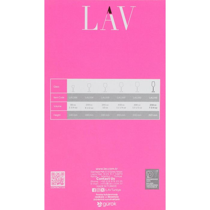 Lav Set 6 Copas Champagne 230cc Lal (4 Cajas) 1