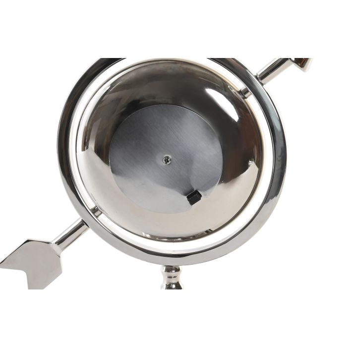DKD Home Decor Reloj de Sobremesa Chic de Aluminio Plateado, 23x8x30 cm, Funciona con Pila AA 3 DKD Home Decor Reloj de Sobremesa Chic de Aluminio Plateado, 23x8x30 cm, Funciona con Pila AA 3