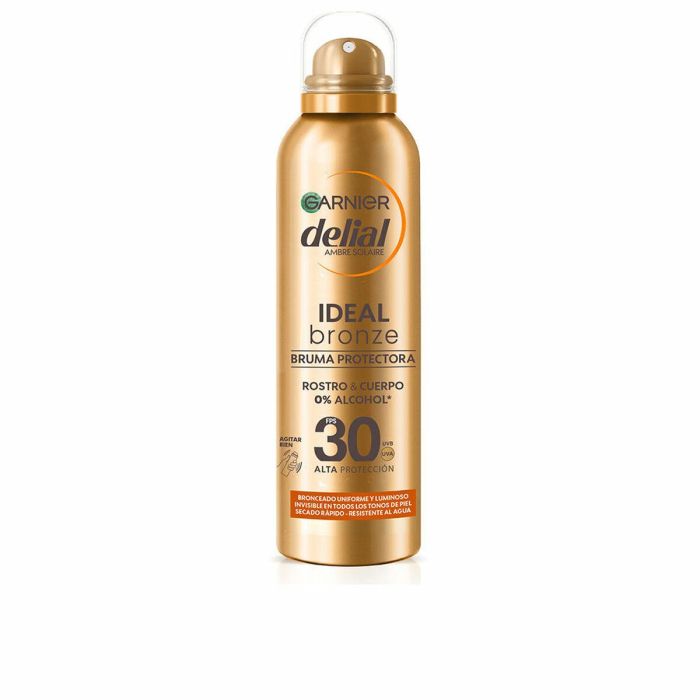 Garnier Z70014812/1 Delial Ideal Bronze Bruma Solar Corporal SPF30 150ml | Protector Invisible Rápido Secado Resistente Agua Rostro y Cuerpo Sin Alcohol Garnier Z70014812/1 Delial Ideal Bronze Bruma Solar Corporal SPF30 150ml | Protector Invisible Rápido Secado Resistente Agua Rostro y Cuerpo Sin Alcohol