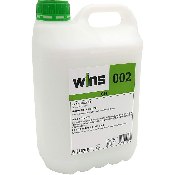 Vinfer gel de manos wins 002 dermo ph6 blanco -garrafa 5l-