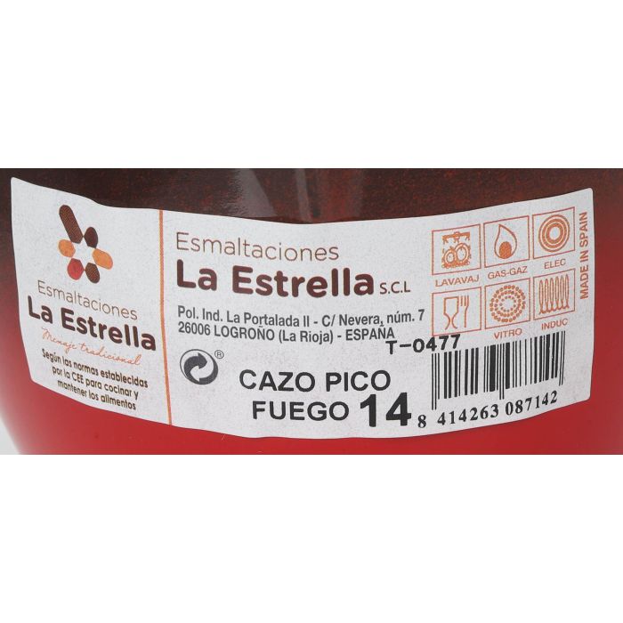 Cazo Pico 14 cm - 1.1L "Fuego" Inde (6 Unidades) 4 Cazo Pico 14 cm - 1.1L "Fuego" Inde (6 Unidades) 4